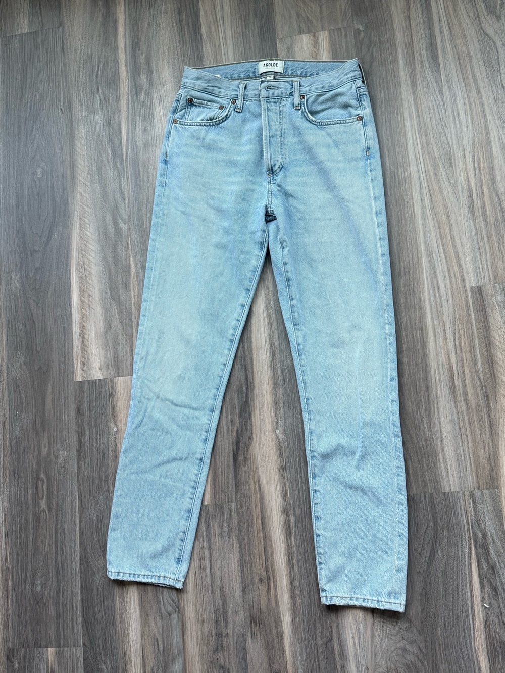 Agolde Light Blue Straight Leg Jeans